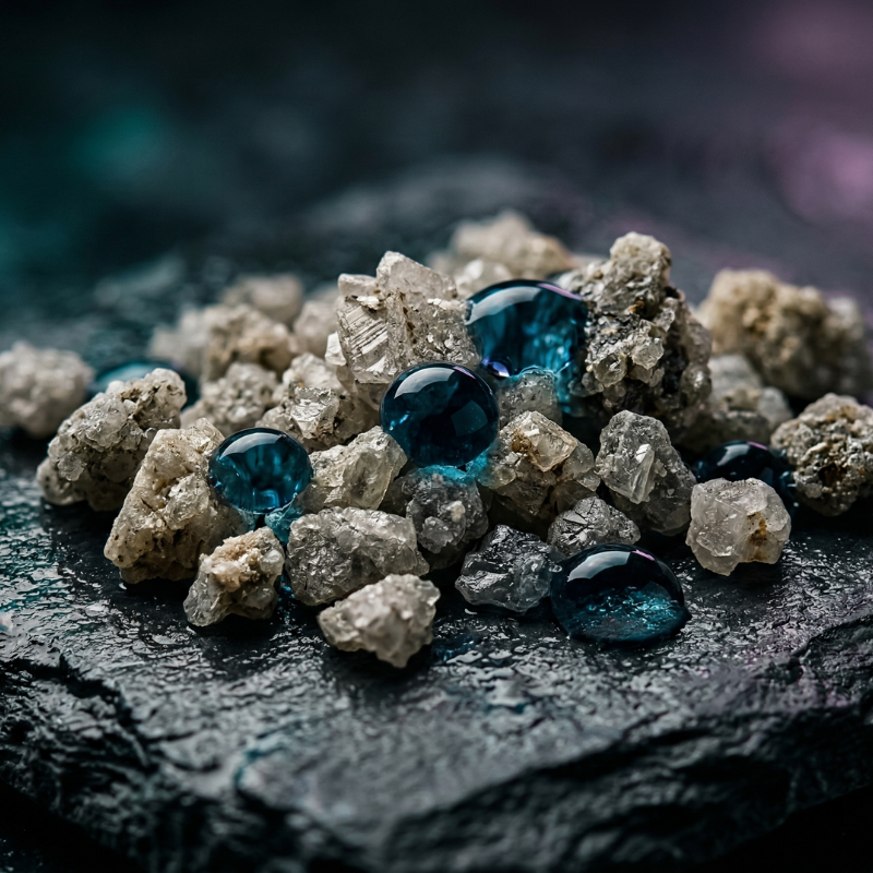 Microscopic view of minerals